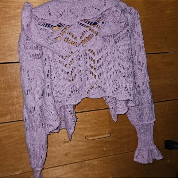 Free People Avery Cardi in Orchid Dust Lavender - Picture 10 of 10